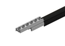 Hevi-Bar II Conductor Bar Dura Coat 700A, Black UV Resistant PVC Cover, With Splice, 30FT Length