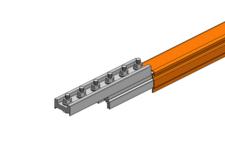 Hevi-Bar II Conductor Bar Dura Coat 700A, Orange PVC Cover, With Splice, 30FT Length