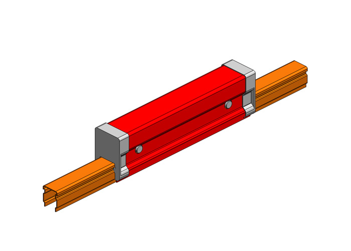 Hevi-Bar II, Splice Cover,  500A, Red Med Heat Polycarbonate