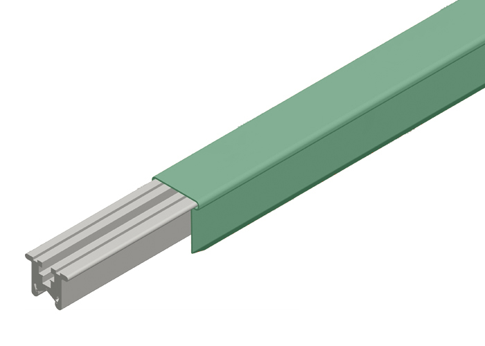 Hevi-Bar II Conductor Bar 500A, Green PVC Cover, 30FT Length