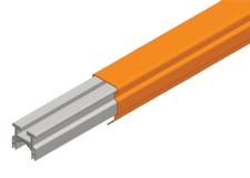 Hevi-Bar II Conductor Bar 700A, Dark Orange High Heat Fiberglass/Polyester Cover, 10FT Length