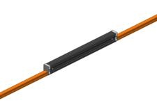 Hevi-Bar II, Expansion Section, Dura Coat,  700A, Orange PVC Cover, w/splice,15 ft L