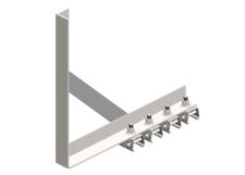 Hevi-Bar II, Bracket, Web, Braced, w/4 Stainless Steel Cross-bolt Hangers (for 700-1500A Bar)