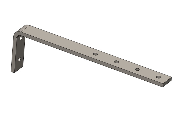 Hevi-Bar II, Bracket, Web, Plated, For 4 Conductor Bars, 21.25 inch L