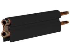 8-Bar Conductor Bar, 250A, Copper / Stainless Clad, Black UV Resistant PVC Cover, 10FT Length