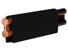 8-Bar Conductor Bar, 500A, Copper, Black UV Resistant PVC Cover, 10FT Length
