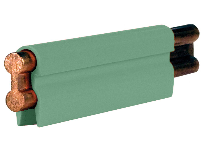 8-Bar Conductor Bar, 500A, Copper, Green PVC Cover, 10FT Length