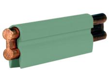8-Bar Conductor Bar, 500A, Copper, Green PVC Cover, 10FT Length