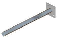 8-Bar, Collector Mounting Bar, Single Post, 1.0 inch sq, 24 inch L