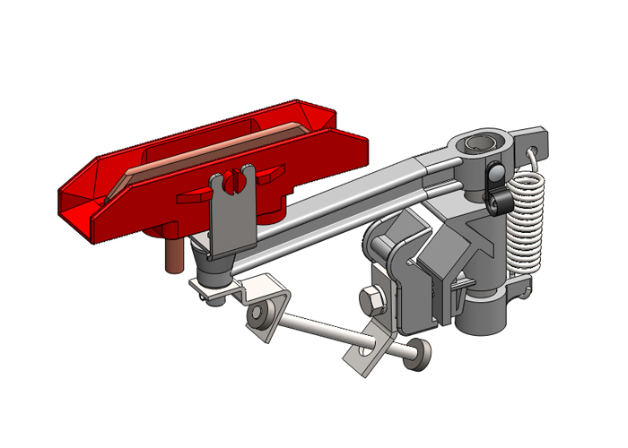 8-Bar Collector, 100A, Single J-Head, H-Base, Lateral Mount