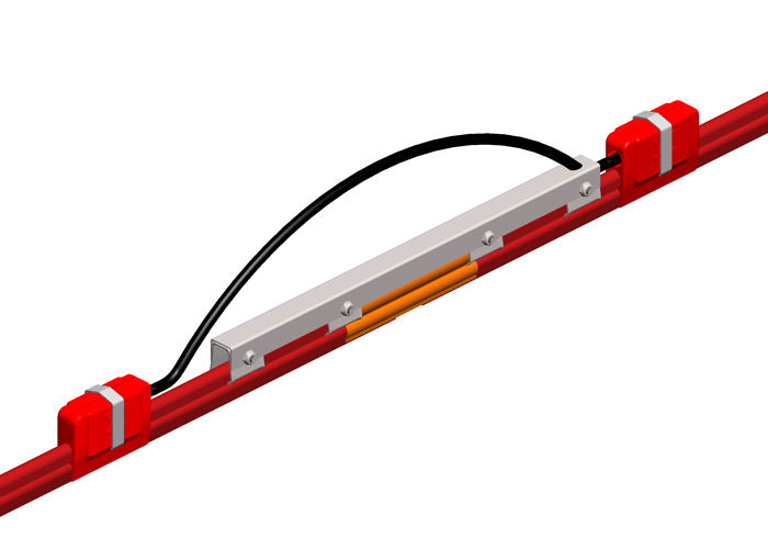 8-Bar Expansion Section, 350A, Rolled Copper, Red Medium Heat Cover, 10FT Length