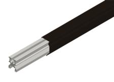 Hevi-Bar II Conductor Bar 1000A, Black UV Resistant PVC Cover, 10FT Length