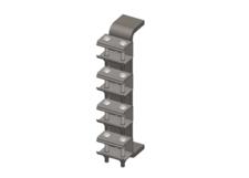 Hevi-Bar II, Bracket, Web, Lateral Mount, w/4 Polycarbonate Snap-In Hangers (for 700-1500A Bar)