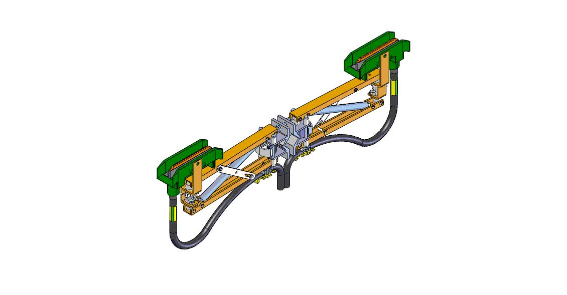 813 Series Conductor Rail Current Collector 1 Pole 2X250A PH V SS