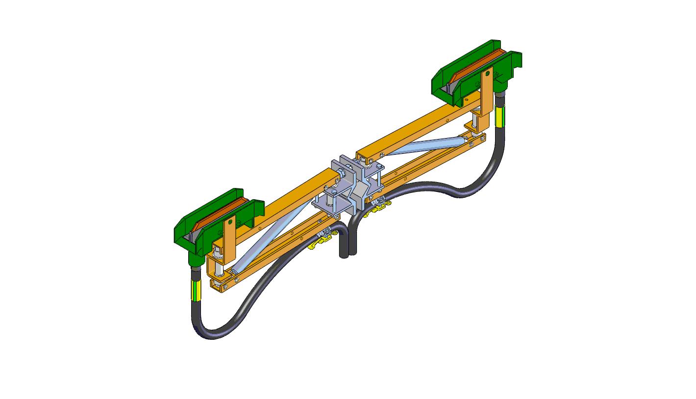 813 Series Conductor Rail Current Collector 1 Pole 2X250Amp PH V SS