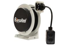 VersaReel Spring-Driven Cable Reel, 12AWG/3 Conductors, 25FT, w/Quad Receptacle Box, 15A