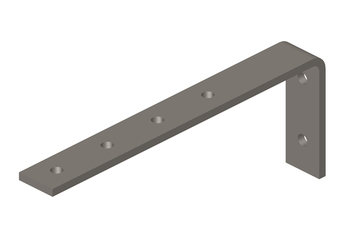 Hevi-Bar II, Bracket, Web, Plated, For 4 Conductor Bars, 16.25 inch L