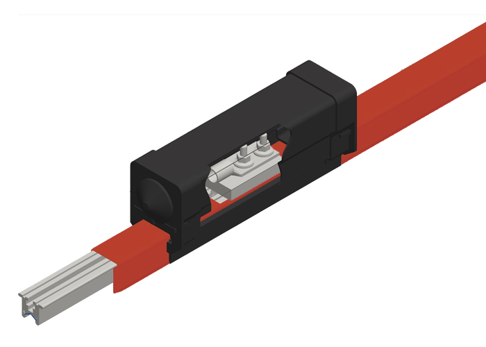 Hevi-Bar II, Power Feed,  500A, Red Med Heat Polycarbonate Cover, 350 MCM