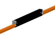 Hevi-Bar II, Expansion Section, Dura Coat, 1000A, Orange Std Heat PVC Cover, w/splice, 20 ft L