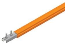 Safe-Lec 2 Conductor Bar 100A Galv Steel, Orange PVC Cover, w/ Splice Joint,  4.5M