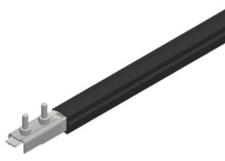 Safe-Lec 2 Barre Conductrice 100A Acier Galvanizé, Noir UV Résistant, Couvercle PVC, w/ Splice Joint,  4.5M