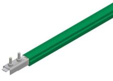 Safe-Lec 2 Conductor Bar 100A Galv Steel, Green PVC Cover, w/ Splice Joint,  4.5M