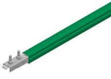 Safe-Lec 2 Conductor Bar 125A Galv Steel, Green PVC Cover. w/ Splice Joint, 4.5M