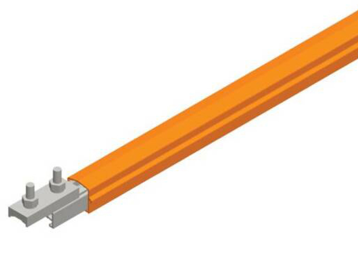 Safe-Lec 2 Conductor Bar 200A AL/SS, Orange PVC Cover, w/ Splice Joint, 4.5M