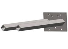 Safe-Lec 2 Collector Mounting Bar, Double-Post, 1.0 inch (25 mm) sq, 15.75 inch Length