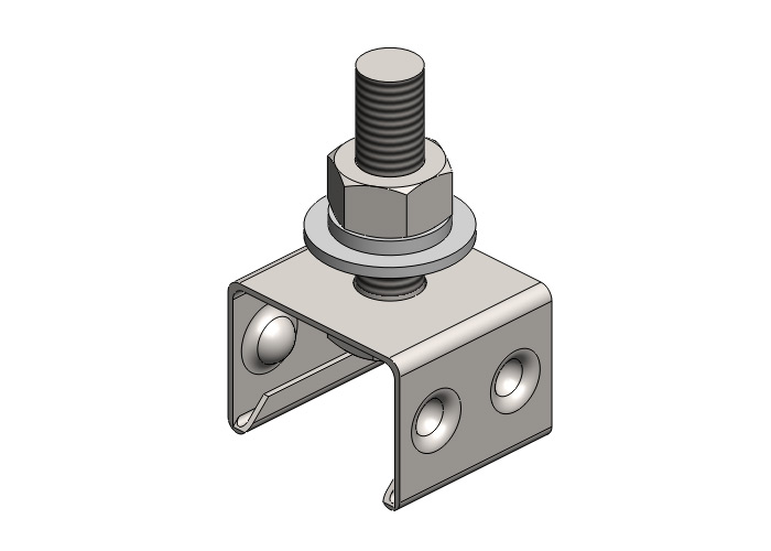 Safe-Lec 2 Hanger Clamp, 1-Pole, Stainless Steel