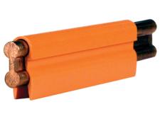 8-Bar Conductor Bar, 500A, Copper, Orange PVC Cover, 20FT Length