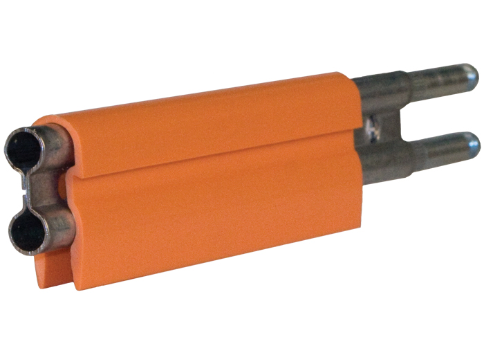 8-Bar Conductor Bar, 90A, Galvanized Steel, Orange PVC Cover, 10FT Length