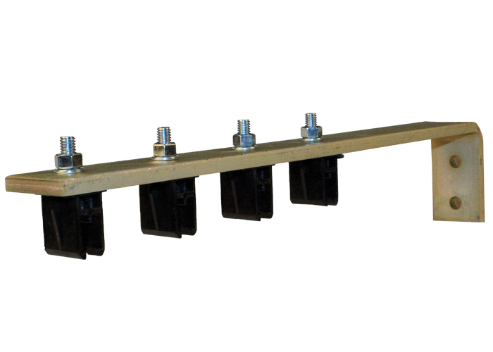 8-Bar Web Bracket, with Hangers, Polycarbonate Snap-in Hangers, 4 conductor, 5 inch L Brkt