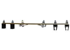 8-Bar Web Bracket, with Hanger Clamps, 4 Steel Cross-Bolt, w/Insulators, 3 inch OC, 15.75 inch L