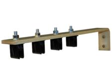 8-Bar Web Bracket, with Hanger Clamps, 4 Plastic Snap-in, 3 inch OC, 19 inch L