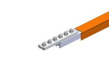 Hevi-Bar II Conductor Bar Dura Coat 500A, Orange PVC Cover, With Splice, 30FT Length