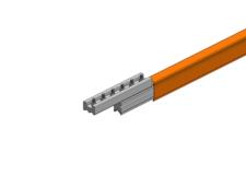 Hevi-Bar II Conductor Bar Dura Coat, 1500A, Orange PVC Cover, With Splice, 30FT Length