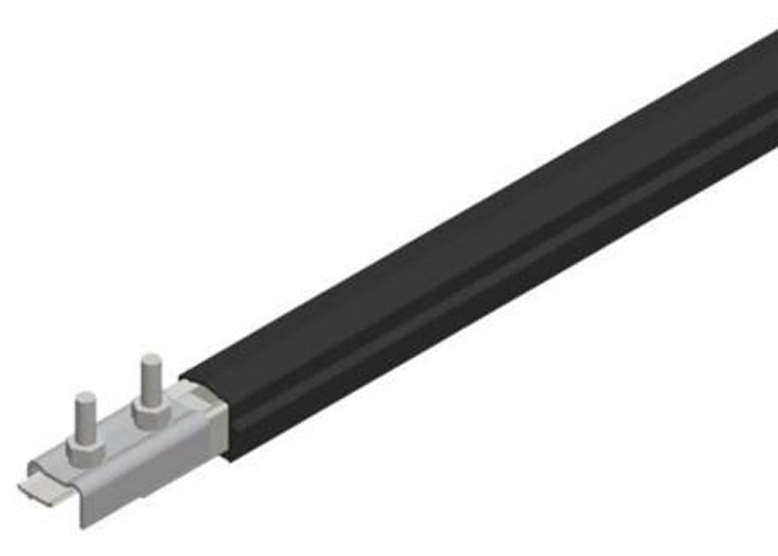 Safe-Lec 2 Conductor Bar 125A Galv Steel, Black UV Resistant PVC Cover, w/ Splice Joint, 4.5M