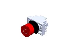 80 Series Pendant Switch, Mushroom, Red, 1-NC (push-lock, twist-release)