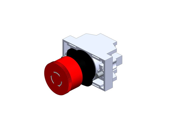 80 Series Pendant Switch, Mushroom, Red, 1-NO (push-lock, twist-release)