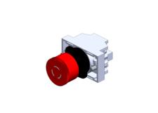 80 Series Pendant Switch, Mushroom, Red, 2-NC (push-lock, twist-release)