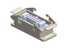 Quick Disconnect Connector For Standard Duty C-Track Festoon, 16 pin, Female Bulkhead