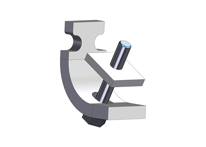 Standard Duty C-Track Festoon Beam Clamp, for 6mm-25mm Thick Beam Flanges, Plated Steel, for Cross Arm Support Channel