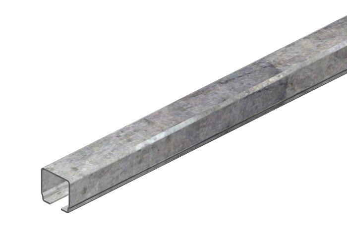 Standard Duty C-Track Festoon Track Channel, Galvanized, 4M Length