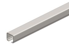 Standard Duty C-Track Festoon Track Channel, Stainless Steel, 6M Length