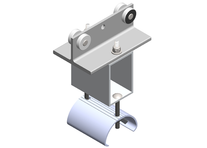 Standard Duty C-Track Festoon Cable Trolley For Flat Cable, Steel, Plated, 2.75