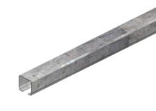 Standard Duty C-Track Festoon Track Channel, Galvanized, 10FT Length