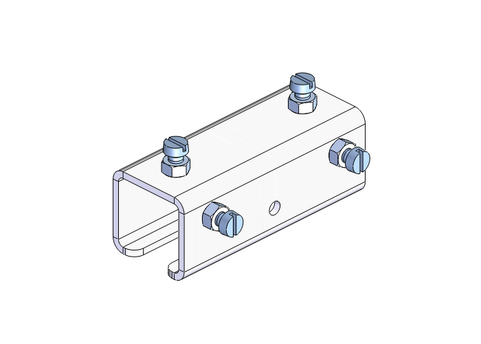 Standard Duty C-Track Festoon Track Joint, Stainless Steel