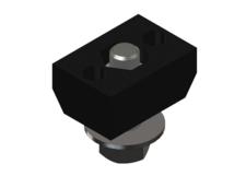 Heavy Duty C-Track Festoon End Stop, Galvanized Steel