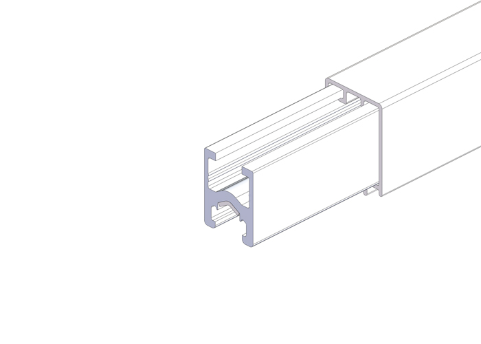 812 Series Conductor Rail Aluminum 320A PPOPH 4M Length